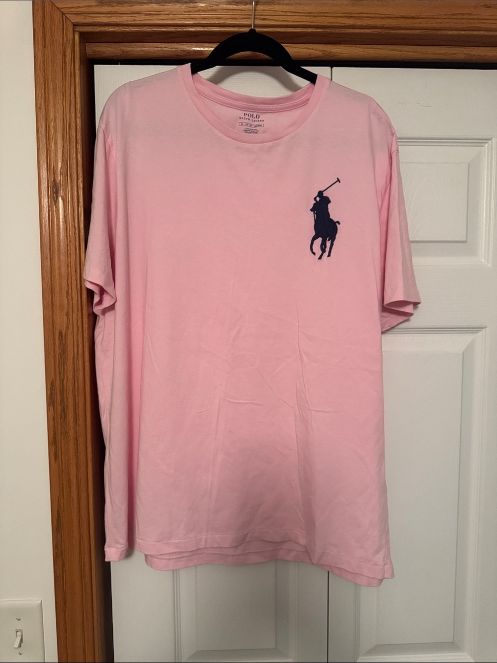 Ralph Lauren Light Pink Tee with Navy Polo Player